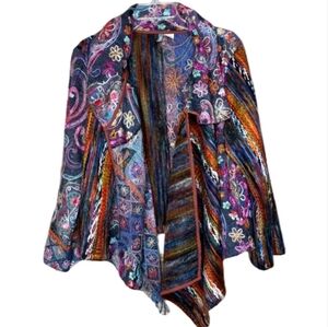 Anu Embroidered Bohemian Wool Women's Jacket Size Medium